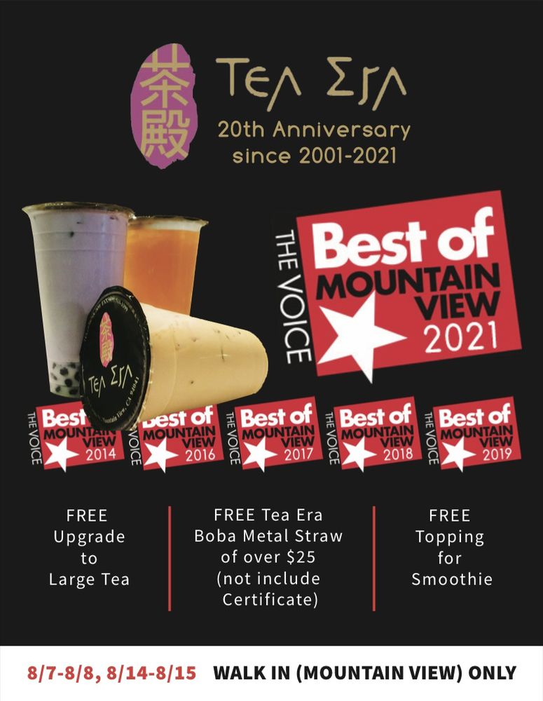 boba bliss mountain view Tea Era Mountain View, CA